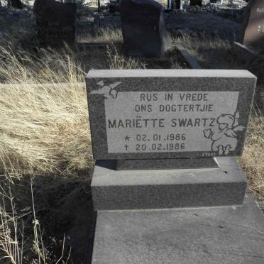 SWARTZ Mariette 1986-1986
