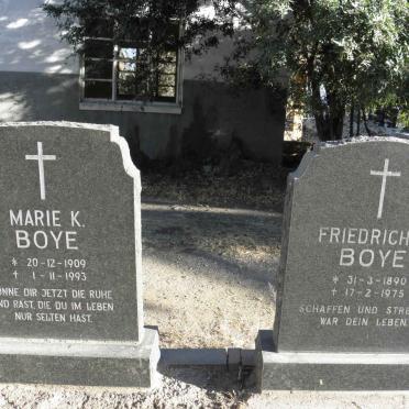 BOYE Friedrich W. 1890-1975 &amp; Marie K. 1909-1903