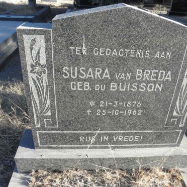 BREDA Susara, van nee DU BUISSON 1876-1962