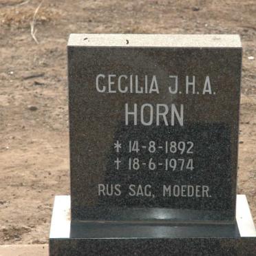 HORN Cecilia J.H.A. 1892-1974