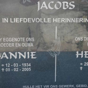 JACOBS Henry 1927- &amp; Sannie 1934-2005