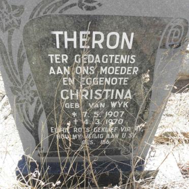 THERON Christina nee VAN WYK 1907-1970