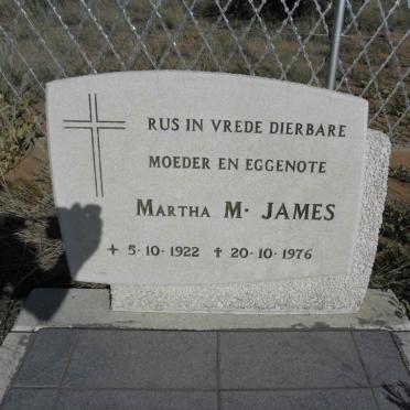 JAMES Martha M. 1922-1976