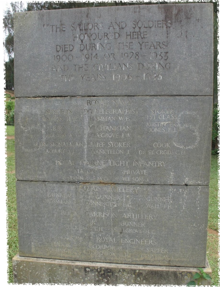 5. Sailors and soldiers who died here 1900-1914 and 1928-1933 and the civilians who died 1906-1946
