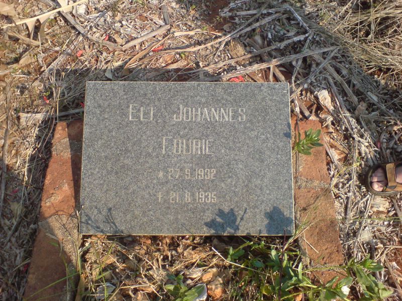 FOURIE Eli Johannes 1932-1935