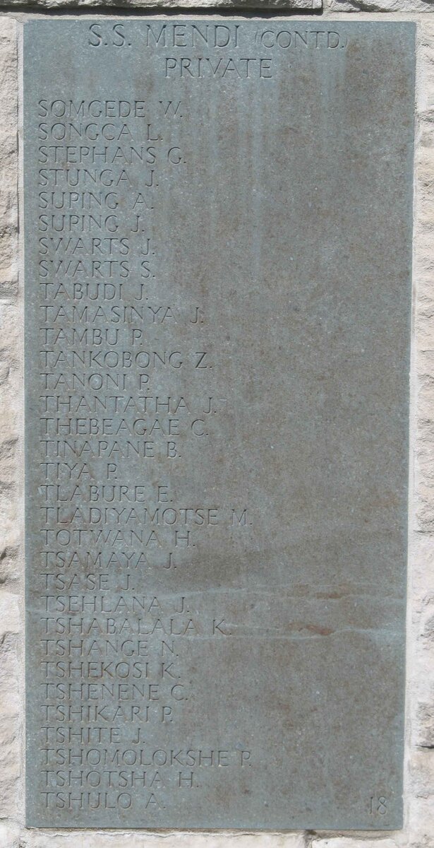 Wall Panel 18: S.S. MENDI continued