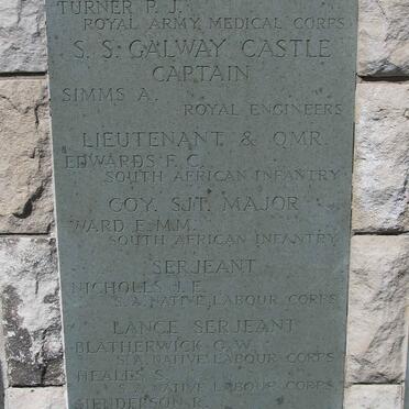 S.S. Galway Castle  South African casualties _1