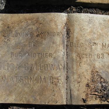 WATSON Eliza Galloway -1959