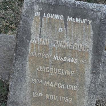 PICKERING John 1918-1953