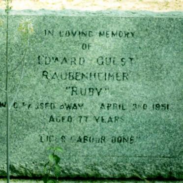 RAUBENHEIMER Edward Guest -1951