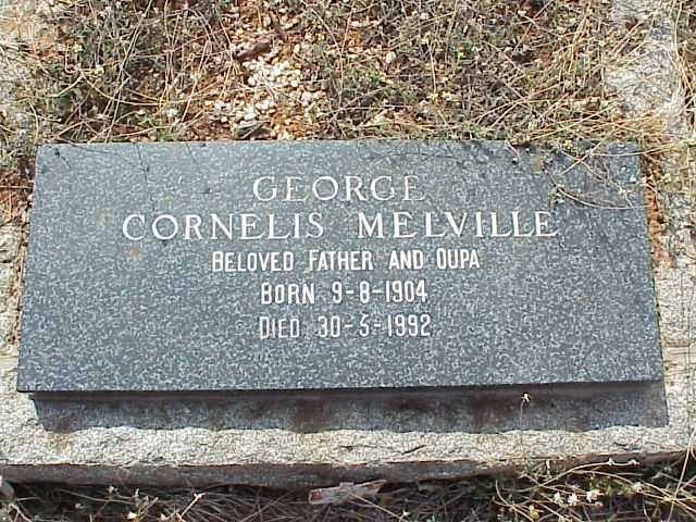 MELVILLE George Cornelis 1904-1992 & Dirkie Elizabeth Zondach 1911-1983