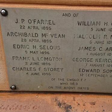 2b. Gwelo War Memorial, Victims