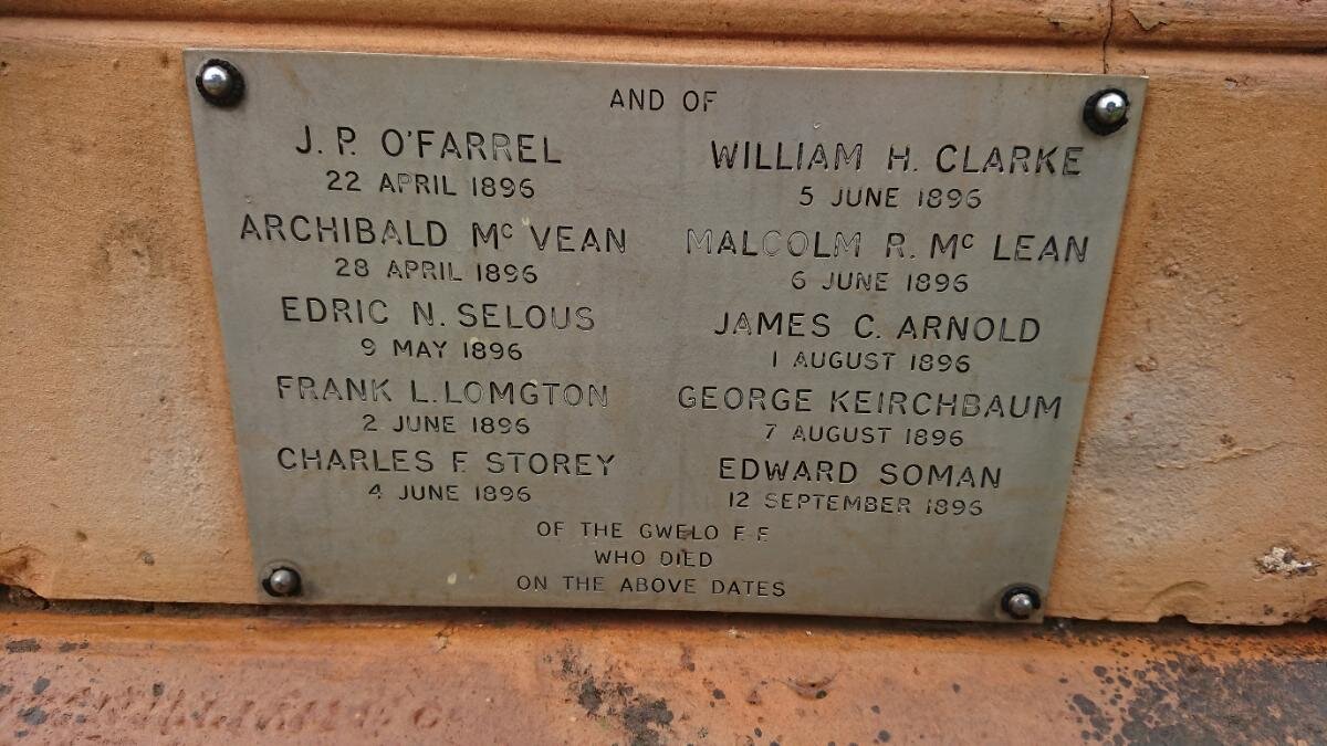 2b. Gwelo War Memorial, Victims