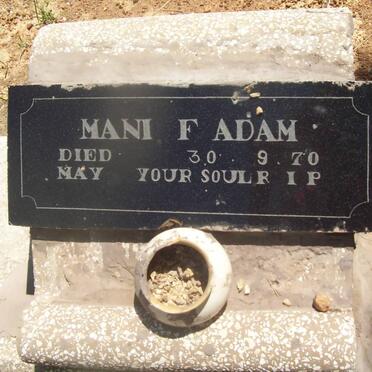 ADAM Mani F. -1970
