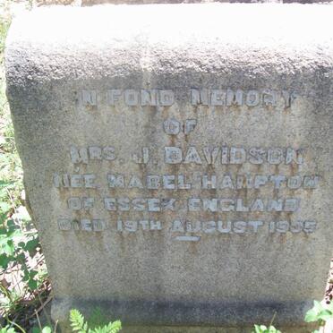 DAVIDSON J. nee Mabel HAMPTON-1935