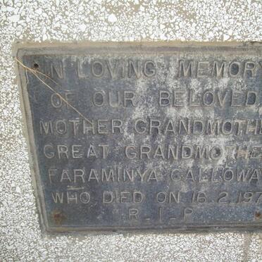 GALLOWAY Faraminya -1971