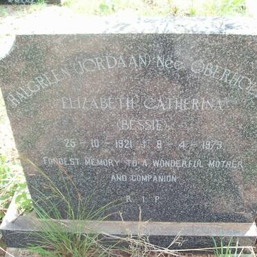 HALGREEN Elizabeth Catherina prevoiusly JORDAAN nee OBERHOLZER 1921-1979