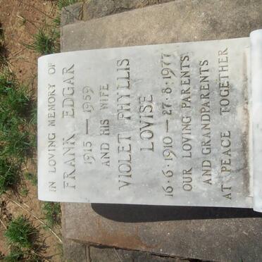 HORSLEY Frank Edgar 1915-1959 &amp; Violet Phyllis Lovise 1910-1977 