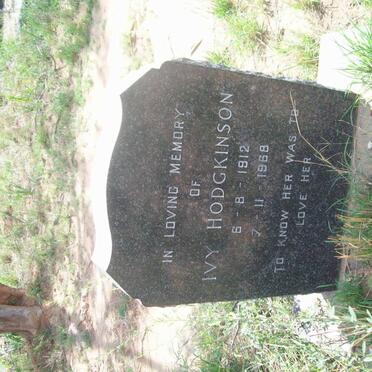 HODGKINSON Ivy 1912-1968