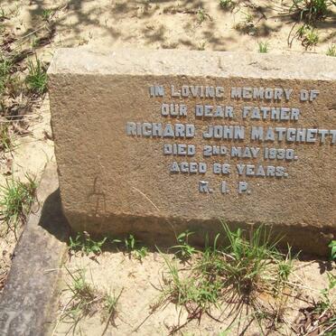 MATCHETT Richard John -1930
