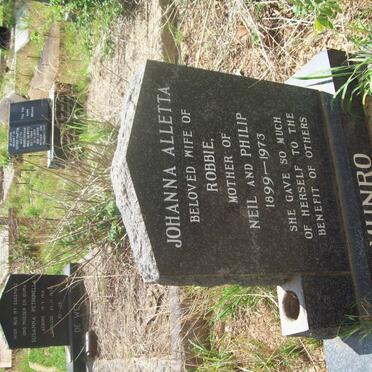 MUNRO Johanna Alletta 1899-1973