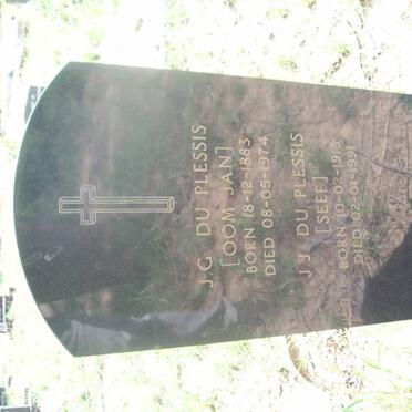 PLESSIS J.G., du 1883-1974 :: DU PLESSIS J.J. 1915-1991