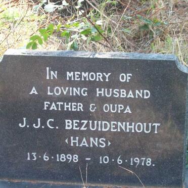 BEZUIDENHOUT J.J.C. 1898-1978