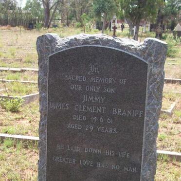 BRANIFF Jimmy James Clement -1961