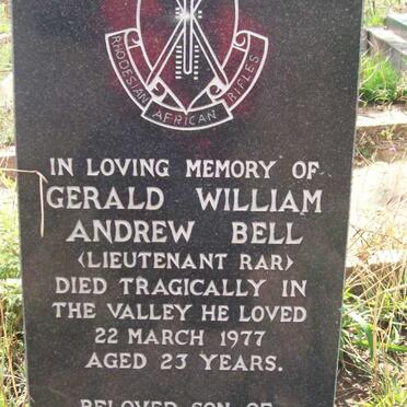 BELL Gerald William Andrew -1977