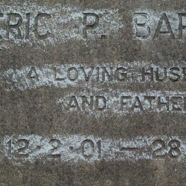 BARRATT Eric P. 1901-1961