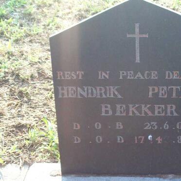 BEKKER Hendrik Petrus 1905-1984