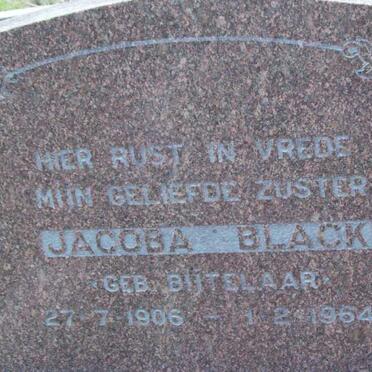 BLACK Jacoba nee BIJTELAAR 1906-1964