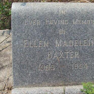BAXTER Ellen Madeleine 1909-1954