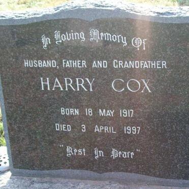 COX Harry 1917-1997