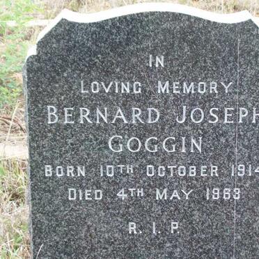 GOGGIN  Bernard Joseph 1914-1963