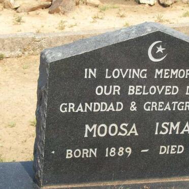 ISMAIL Moosa 1889-1966