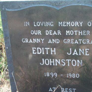 JOHNSTON Edith Jane 1899-1980