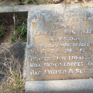 JOHNSTON Ernest Whitfield 1924-1946