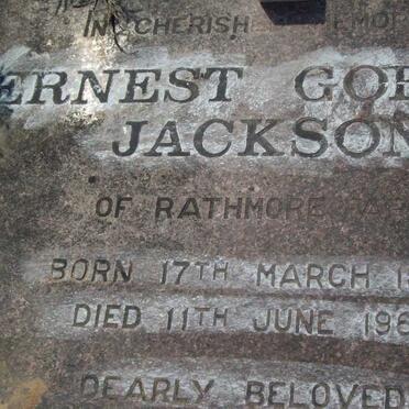 JACKSON Ernest Gordon 1884-1965