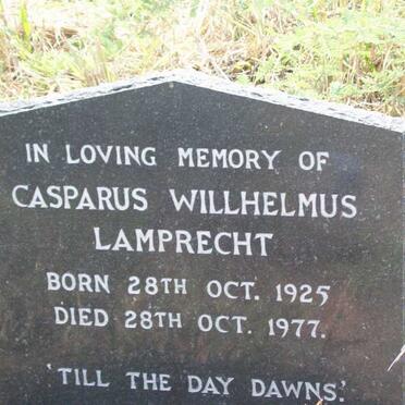 LAMPRECHT Casparus Willhelmus 1925-1977