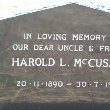 McCUSKER Harold L. 1890-1975