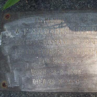 RICHARDS W.E. 1903-1988