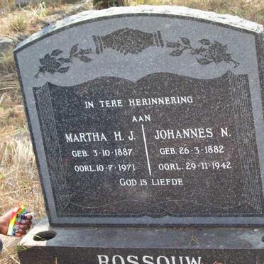 ROSSOUW Johannes N. 1882-1942 &amp; Martha H.J. 1887-1971
