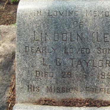 TAYLOR Lincoln -1958