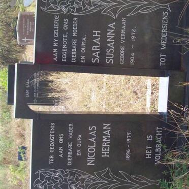 VERBEEK Nicolaas Herman 1896-1975 &amp; Sarah Susanna VERMAAK 1904-1972