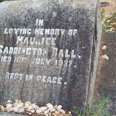 BALL Maurice Saddington -1937