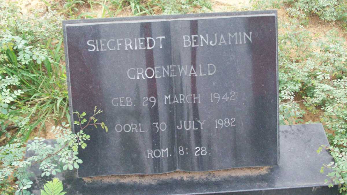GROENEWALD Siegfriedt Benjamin 1942-1982