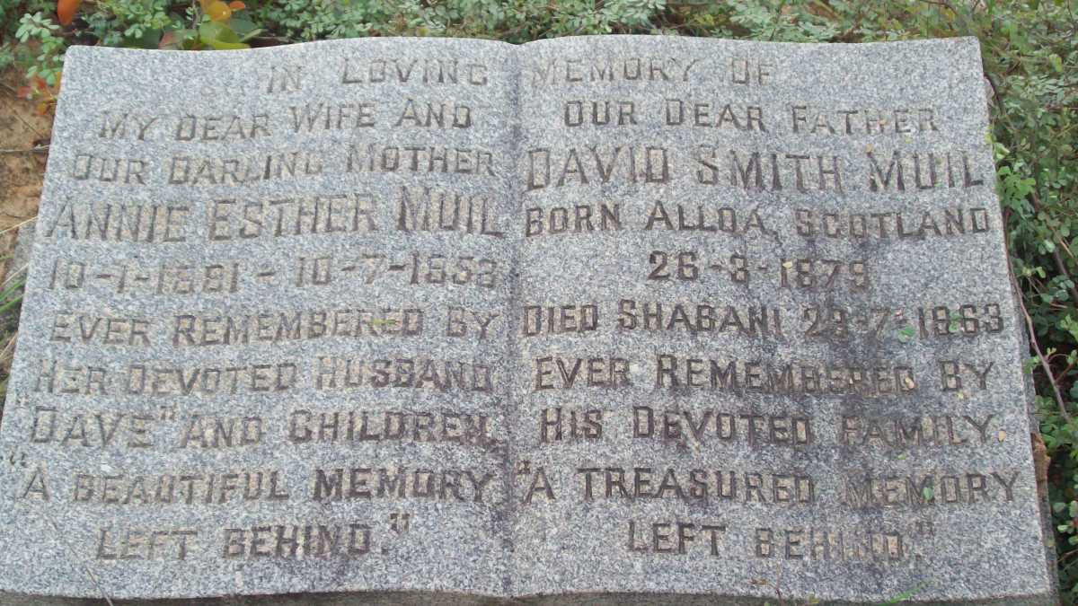 MUIL David Smith 1879-1963 & Annie Esther 1881-1953