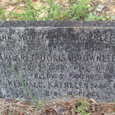 WALKER John Mortimer 1881-1942 &amp; Margaret Doris Brownlee 1886-1970