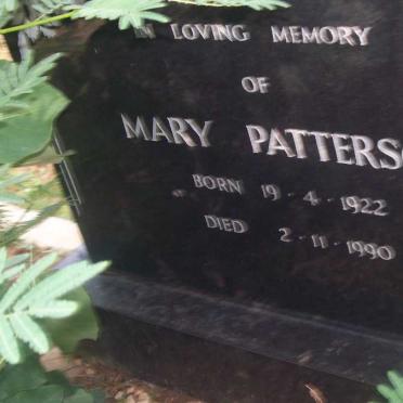 PATTERSON Mary 1922-1990